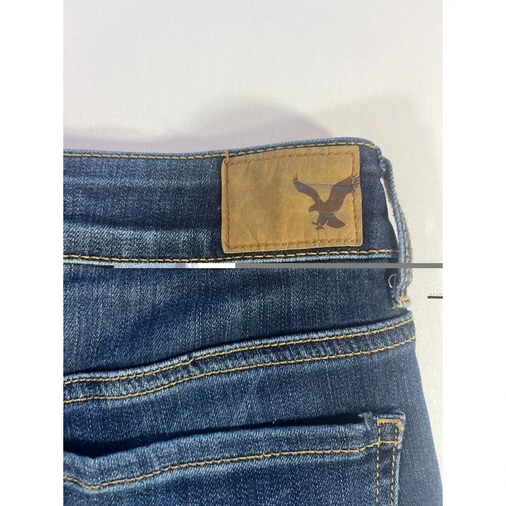 American Eagle Midi Blue Super Super Stretch Womens Denim 0 - Picture 4 of 12